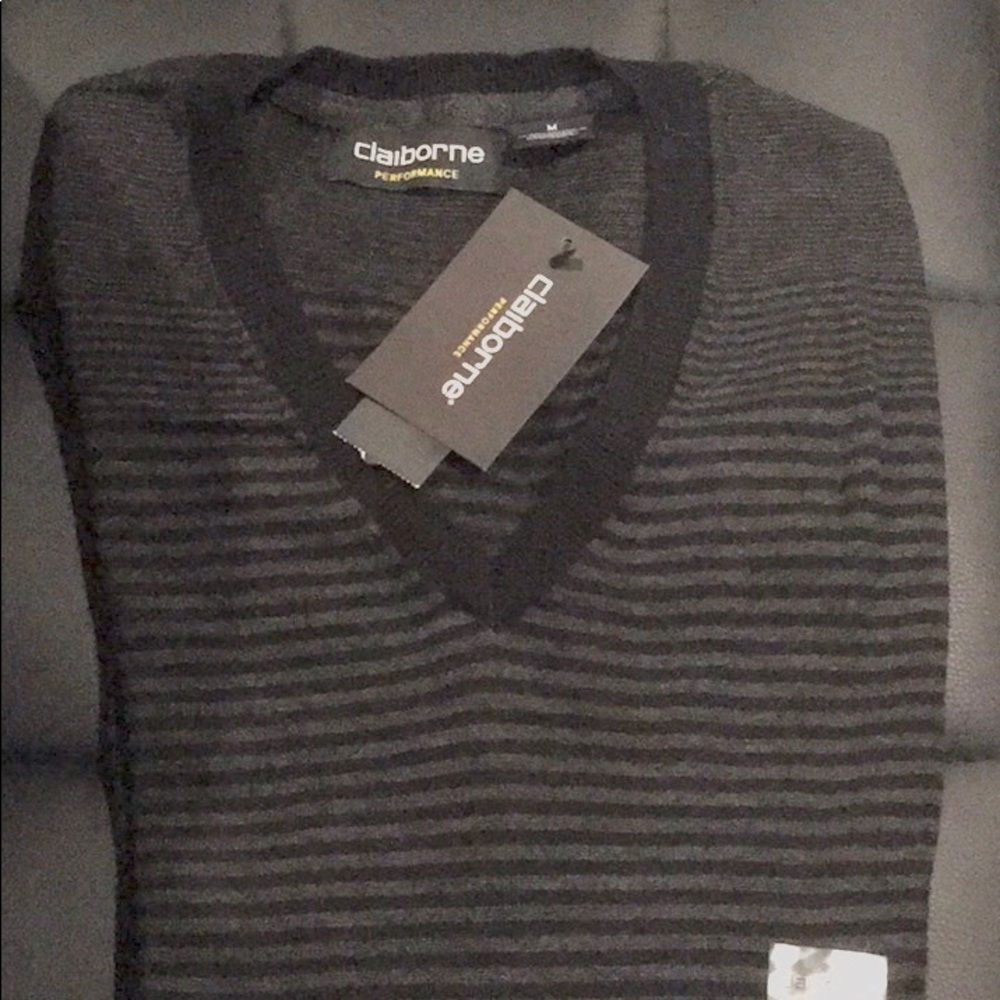 Liz Claiborne performance v neck sweater NWT